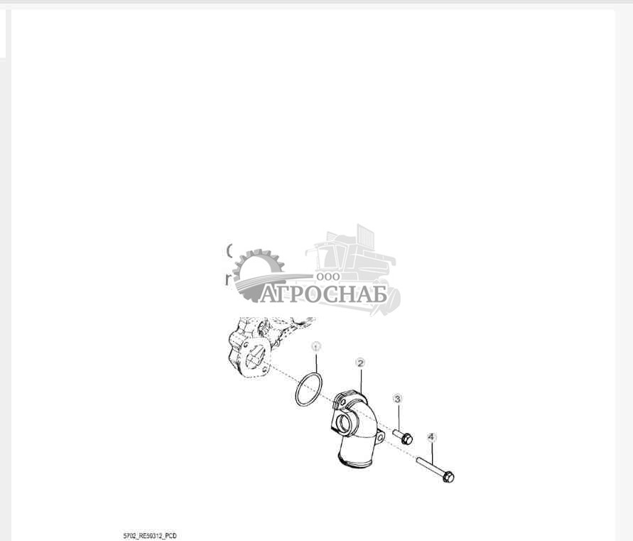 5702 Впуск водяного насоса 